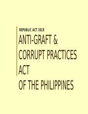 Anti graft and corrupt practices philippines